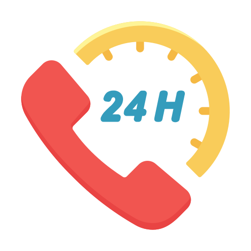 Icon representing 24/7 Tele Customer Support